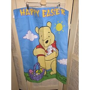 Vintage 1999 Disney Winnie the Pooh Happy Easter Garden Yard Flag 39"x 29"
